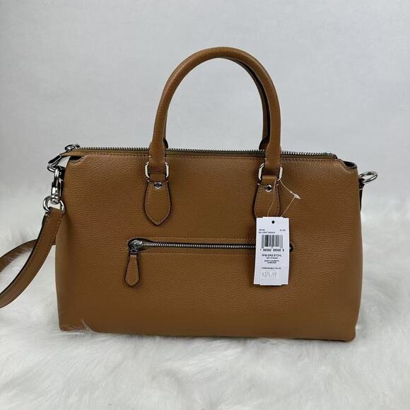 Coach Georgia Satchel Crossbody Handbag In Leather/Light Saddle CR156 NWT - Picture 3 of 10
